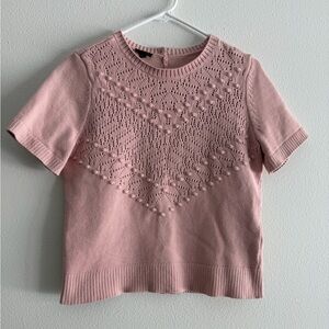 Talbots cotton blend Light Pink Knit Sweater